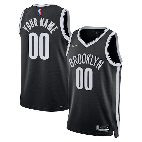Delizioso Brooklyn Nets Nike 2021/22 Diamond Swingman Custom Jersey Icon Edition Black per gli appassionati