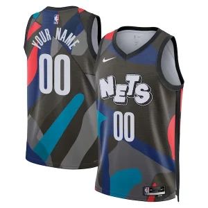 Elegante Brooklyn Nets Nike Unisex 2023/24 Custom Swingman Jersey Black City Edition per gli appassionati