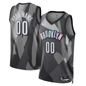 Bellissimo Meraviglioso Brooklyn Nets Nike Unisex 2024/25 Custom Swingman Jersey City Edition Gray per gli appassionati