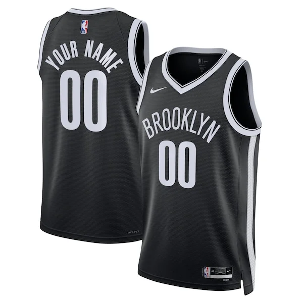 Accattivante Brooklyn Nets Nike Unisex Swingman Custom Jersey Black Icon Edition per gli appassionati