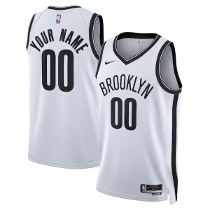 Raffinato Fascinante Brooklyn Nets Nike Unisex Swingman Custom Jersey White Association Edition per gli appassionati