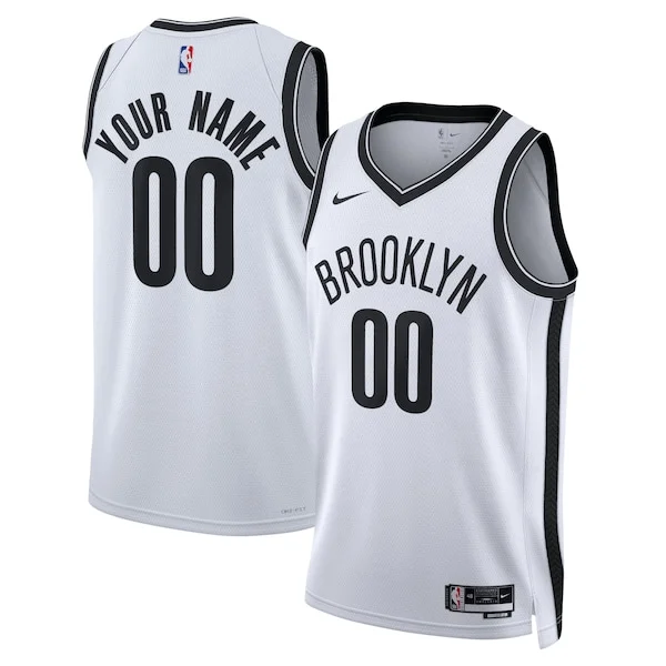 Raffinato Fascinante Brooklyn Nets Nike Unisex Swingman Custom Jersey White Association Edition per gli appassionati