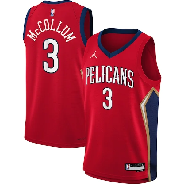 Accattivante Incantevole C.J. McCollum New Orleans Pelicans Jordan Brand Youth Swingman Jersey Statement Edition Red per gli appassionati