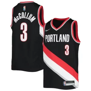 Stupendo Duraturo C.J. McCollum Portland Trail Blazers Nike Youth 2021/22 Diamond Swingman Jersey Icon Edition Black per gli appassionati