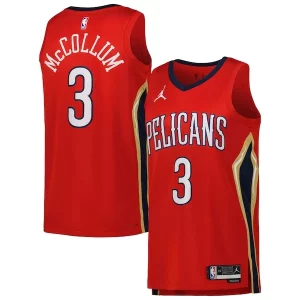 Attraente Lussuoso Incantevole CJ McCollum New Orleans Pelicans Jordan Brand Unisex Swingman Jersey Statement Edition Red per gli appassionati