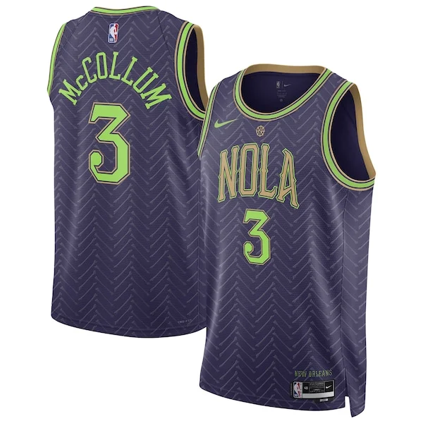 Bellissimo Magnifico Prestigioso CJ McCollum New Orleans Pelicans Nike Unisex 2024/25 Swingman Player Jersey City Edition Purple per gli appassionati