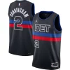 Comodo Attraente Duraturo Cade Cunningham Detroit Pistons Jordan Brand Unisex Swingman Jersey Statement Edition Black per gli appassionati