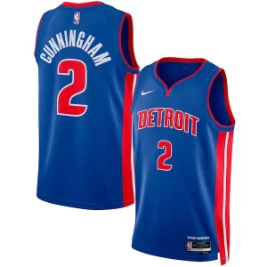Pratico Delizioso Cade Cunningham Detroit Pistons Nike Unisex Swingman Jersey Icon Edition Blue/White per gli appassionati