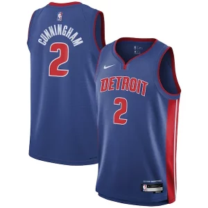 Prestigioso Cade Cunningham Detroit Pistons Nike Youth Swingman Jersey Icon Edition Blue per gli appassionati