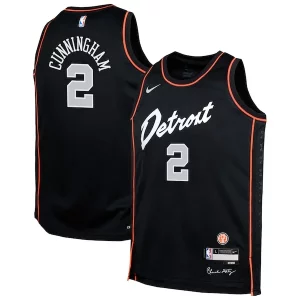 Lussuoso Magnifico Cade Cunningham Detroit Pistons Nike Youth Swingman Replica Jersey City Edition Black per gli appassionati