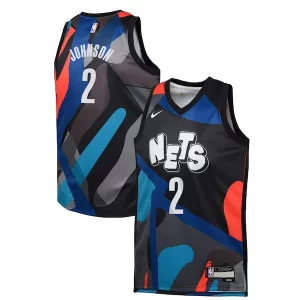 Elegante Resistente Magnifico Cameron Johnson Brooklyn Nets Nike Youth Swingman Replica Jersey City Edition Black per gli appassionati