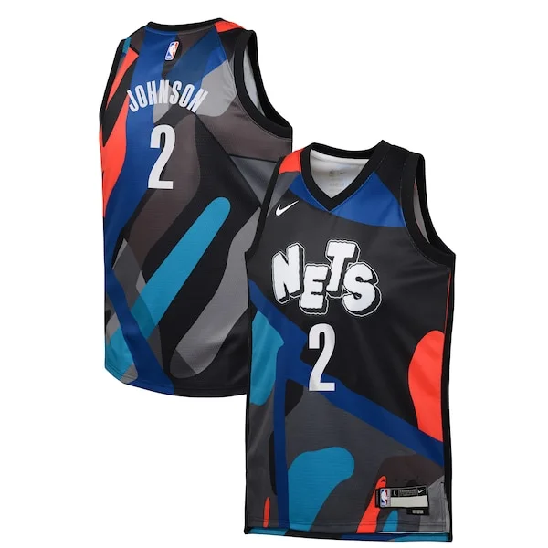 Elegante Resistente Magnifico Cameron Johnson Brooklyn Nets Nike Youth Swingman Replica Jersey City Edition Black per gli appassionati
