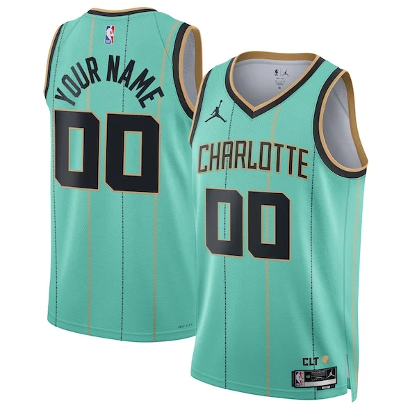 Comodo Pratico Moderno Charlotte Hornets Jordan Brand Unisex 2024/25 Custom Swingman Jersey City Edition Mint per gli appassionati