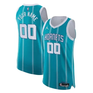 Accattivante Raffinato Charlotte Hornets Nike 2021/22 Diamond Swingman Authentic Custom Jersey Icon Edition Teal per gli appassionati