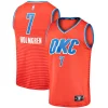 Duraturo Lussuoso Chet Holmgren Oklahoma City Thunder Fast Break Replica Player Jersey Statement Edition Orange per gli appassionati