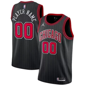 Prestigioso Chicago Bulls Jordan Brand Swingman Custom Jersey Statement Edition Black per gli appassionati