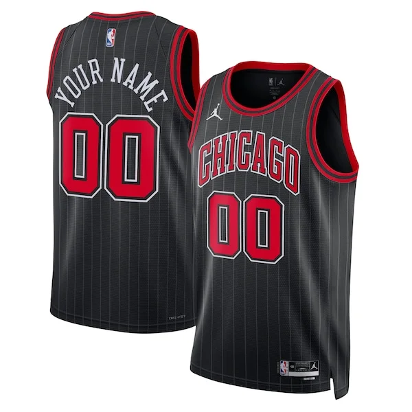 Delizioso Gorgeous Chicago Bulls Jordan Brand Unisex 2022/23 Swingman Custom Jersey Statement Edition Black per gli appassionati