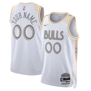 Pratico Resistente Chicago Bulls Nike Unisex 2024/25 Custom Swingman Jersey City Edition White per gli appassionati