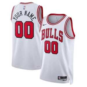 Trendy Magnifico Chicago Bulls Nike Unisex Swingman Custom Jersey White Association Edition per gli appassionati