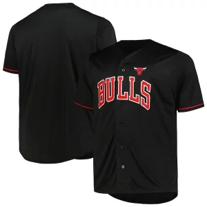 Meraviglioso Splendido Pratico Chicago Bulls Profile Big & Tall Pop Jersey Black per gli appassionati