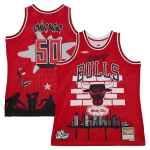 Delizioso Robusto Chicago Bulls x Tats Cru Hardwood Classics Fashion Jersey Red per gli appassionati