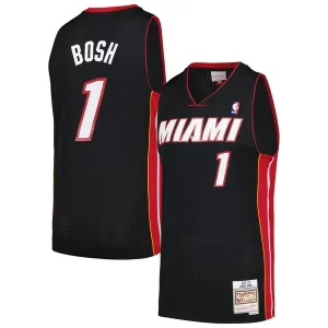 Ottimo Accattivante Chris Bosh Miami Heat 2012/13 Hardwood Classics Swingman Jersey Black per gli appassionati