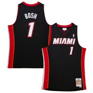 Versatile Cool Chris Bosh Miami Heat Hardwood Classics Swingman Jersey Black per gli appassionati