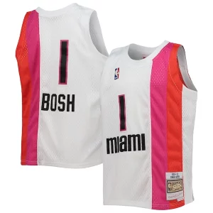 Stupendo Prestigioso Fantastico Chris Bosh Miami Heat Youth 2011/12 Hardwood Classics Swingman Jersey White per gli appassionati