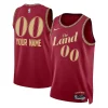 Incantevole Moderno Cleveland Cavaliers Nike Unisex 2023/24 Custom Swingman Jersey Wine City Edition per gli appassionati