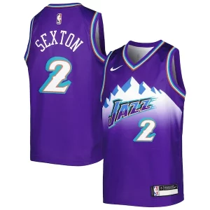 Duraturo Magnifico Collin Sexton Utah Jazz Nike Youth 2022/23 Swingman Jersey City Edition Purple per gli appassionati