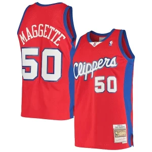 Bellissimo Corey Maggette LA Clippers 2001/02 Hardwood Classics Swingman Jersey Red per gli appassionati