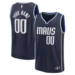 Lussuoso Sofisticato Dallas Mavericks Custom Fast Break Jersey Statement Edition Navy/Blue per gli appassionati