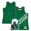 Duraturo Trendy Accattivante Dallas Mavericks Hardwood Classics Blown Out Fashion Jersey Green per gli appassionati