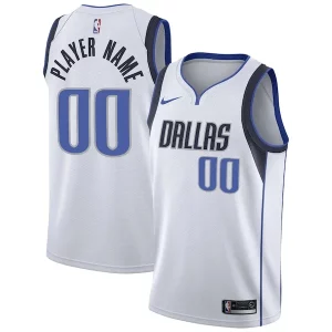 Comodo Magnifico Gorgeous Dallas Mavericks Nike 2020/21 Swingman Custom Jersey Association Edition White per gli appassionati