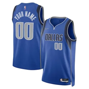 Comodo Dallas Mavericks Nike 2021/22 Diamond Swingman Custom Jersey Icon Edition Blue per gli appassionati