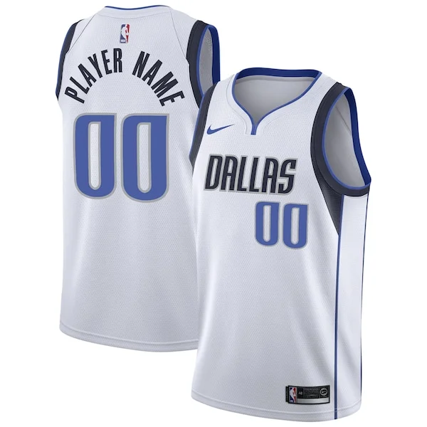 Duraturo Dallas Mavericks Nike Custom Swingman Jersey White Association Edition per gli appassionati