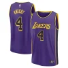 Prestigioso Robusto Comodo Dalton Knecht Los Angeles Lakers Fast Break Replica Player Jersey Statement Edition Purple per gli appassionati