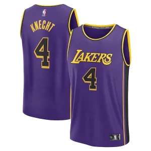 Prestigioso Robusto Comodo Dalton Knecht Los Angeles Lakers Fast Break Replica Player Jersey Statement Edition Purple per gli appassionati