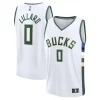 Gorgeous Damian Lillard Milwaukee Bucks Fast Break Replica Player Jersey Association Edition White per gli appassionati
