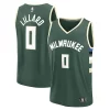 Cool Stupendo Damian Lillard Milwaukee Bucks Youth Fast Break Replica Player Jersey Icon Edition Hunter Green per gli appassionati