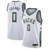 Stupendo Damian Lillard Milwaukee Bucks Nike Unisex Swingman Player Jersey Association Edition White per gli appassionati