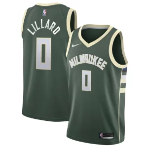 Moderno Comodo Ottimo Damian Lillard Milwaukee Bucks Nike Unisex Swingman Player Jersey Icon Edition Hunter Green per gli appassionati