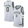 Gorgeous Damian Lillard Milwaukee Bucks Nike Youth Swingman Jersey Association Edition White per gli appassionati