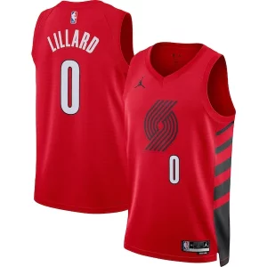 Lussuoso Gorgeous Damian Lillard Portland Trail Blazers Jordan Brand Unisex Swingman Jersey Statement Edition Red per gli appassionati