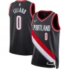 Raffinato Damian Lillard Portland Trail Blazers Nike Unisex Swingman Jersey Icon Edition Black/White per gli appassionati
