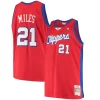 Delizioso Darius Miles LA Clippers Hardwood Classics Swingman Jersey Red per gli appassionati
