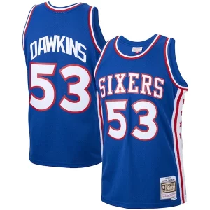 Delizioso Darryl Dawkins Philadelphia 76ers 1976/77 Hardwood Classics Swingman Jersey Royal per gli appassionati