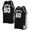 Magnifico Carino Fascinante David Robinson San Antonio Spurs 1998/99 Big & Tall Hardwood Classics Swingman Jersey Black per gli appassionati
