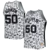 Stupendo Prestigioso David Robinson San Antonio Spurs 1998/99 Hardwood Classics Doodle Swingman Player Jersey White per gli appassionati