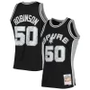 Splendido David Robinson San Antonio Spurs 1998/99 Hardwood Classics NBA 75th Anniversary Diamond Swingman Jersey Black per gli appassionati